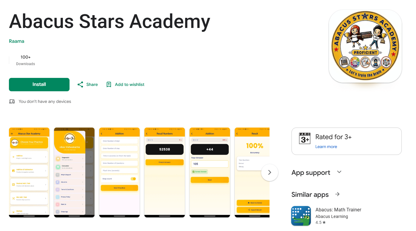 Abacus Stars Academy: A Student-Friendly Abacus Learning App gallery 4